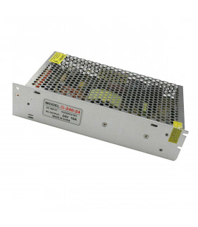 LED Switching Power Supply Silver Tone Metal Electronic Parts DC24V 240W