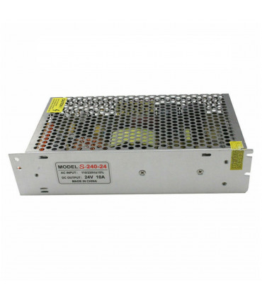 LED Switching Power Supply Silver Tone Metal Electronic Parts DC24V 240W