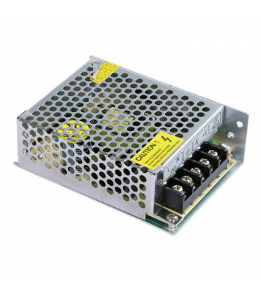 LED Switching Power Supply IP20 DC24V Silver Tone Metal Electronic Parts 48W