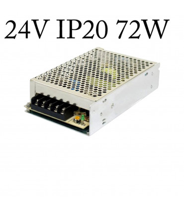 LED Power Supply Transformer Silver Tone Metal Electronic Parts 72W 24V