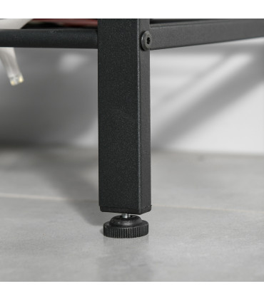 Industrial Coat Rack Stand with 8 Hooks Hangers Storage Cabinet Brown