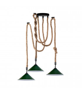 Industrial Pendant Light Retro Vintage Chandelier Hemp Rope Ceiling spider