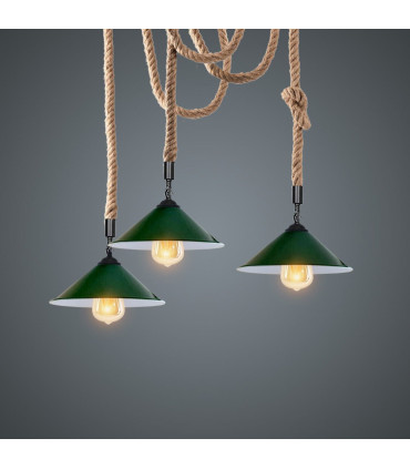 Industrial Pendant Light Retro Vintage Chandelier Hemp Rope Ceiling spider