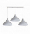 Pendant light Vintage/Retro Metal and PVC E27 3 Lights Fittings White 95cm