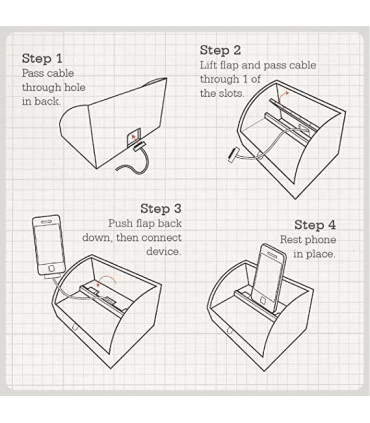 Charging Valet Brown & Khaki Drawer Khaki canvas lining Phones tablets gadgets