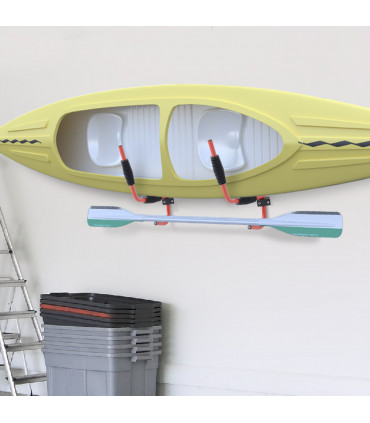 Kayak Wall Mount Rack Heavy Duty Storing Storage Hangers Canoe Fixings Iron Red