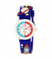 Kid's Cartoon Time Teacher Watch Multicolour Silicon Navy Blue 27mm R1513