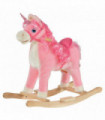 Kids Rocking Unicorn Ride-On Horse Pink 62H x 74L x 33Wcm 36-72 Mnths