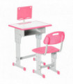 Kids Desk and Chair Set Pink MDF and steel 60L x45W x102H cm Kids Desk and Chair