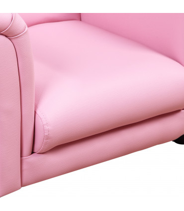 Kids Sofa Children Chair Seat Armchair Pink Wood Plastic 25D Fireproof Sponge