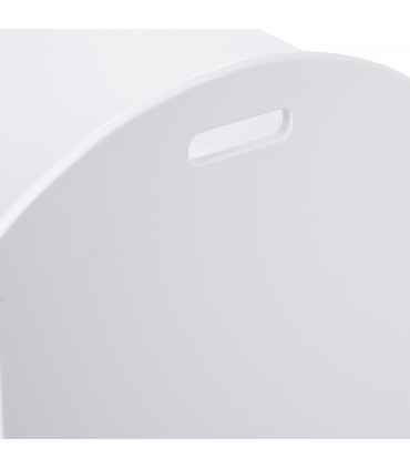 Kids Wooden Toy Children Organizer Side Handle White - MDF 46.5H x 62L x 40Wcm