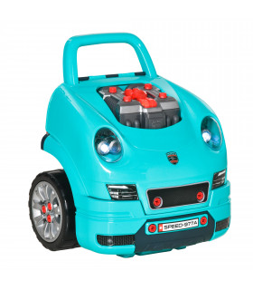 Kids Truck Engine Toy Set Horn Light Car Key Age 3-5 Years, Teal Green