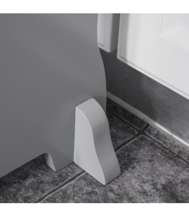 Kids Wooden 2-Step Stool Mini Ladder Assistance Unit Grey 80H x 45L x 40Wcm