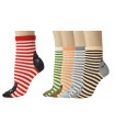 Kitty Face & Stripes Print Socks 5 Pairs Pack - OneSize Fits all