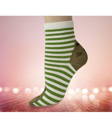 Kitty Face & Stripes Print Socks 5 Pairs Pack - OneSize Fits all