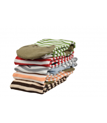 Kitty Face & Stripes Print Socks 5 Pairs Pack - OneSize Fits all