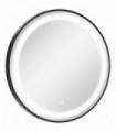 LED Smart Bathroom Mirror Wall Mounted Round Vanity Mirror w/ Lights, Black