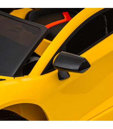 Ride-On Car Yellow metal PP Lamborghini SVJ 12V Lights Music Remote 3-8 Yrs