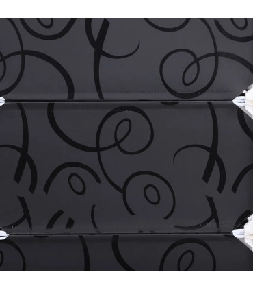 Shoe Rack Black and White 16-Cube Plastic Cabinet 160H x 95L x 37Wcm Durable