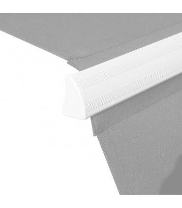 Awning Light Grey Aluminium Polyester 395cm x 250cm 4x2.5m Manual Shade Handle