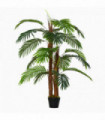 Artificial Palm Tree 120cm Green Plastic 19 Leaves Nursery Pot Realistic Look