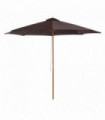 3m Bamboo Wooden Market Patio Umbrella Garden Parasol Outdoor Sunshade Canopy