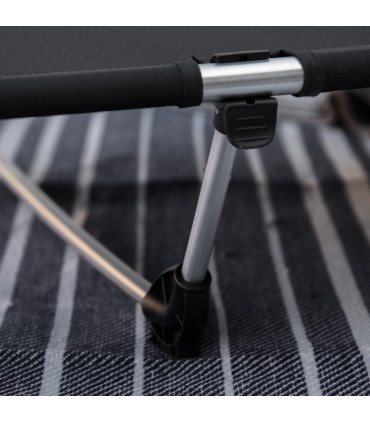 Lightweight Camping Cot Portable Compact Sleeping Bed Black 190L x 65W x 18Hcm