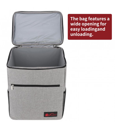 Backpack Cooler 24Lt Grey 1680D Oxford PEVA EPE Multi Pocketed Insulated Bag