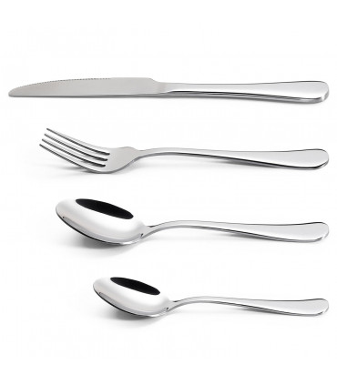 Cutlery Set - Stainless Steel 24 PCs Silverware Flatware Dinnerware Set