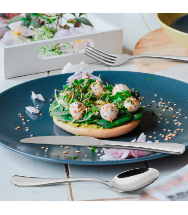 Cutlery Set - Stainless Steel 24 PCs Silverware Flatware Dinnerware Set