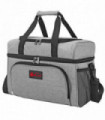 Cooler Bag 23L Grey Dual Compartment Curve Picnic Storage 8.7 x 15 x 11 inches