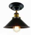 Ceiling Light Fitting Metal Black Cone Shape Shade Indoor Lighting