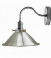 Metal Satin Nickel Wall Light Shade Retro Industrial Swan Neck Cone Shape Shade