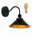 Wall Light Metal Black Retro Industrial Swan Neck Wall Light Indoor Sconce