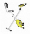 Exercise Bike Yellow White Magnetic Resistance Adjustable Seat Foldable Metal