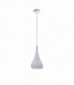 Pendant Light Teardrop White Metal E27 Modern Industrial Hanging Fixture