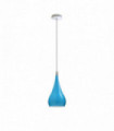 Pendant Light Teardrop Blue Metal E27 Modern Industrial Hanging Fixture 16cm