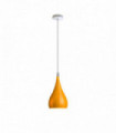 Teardrop Pendant Light Yellow Metal E27 Modern Industrial Hanging Fixture