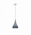 Metal E27 Grey Teardrop Pendant Light Modern Industrial Hanging Light Fixture 