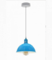 Ceiling Pendant Light Cyan Blue 21cm W x 10cm H Modern Industrial E27 Base