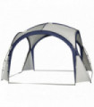 Outdoor Gazebo Cream and Blue 3.5X3.5M Dome Shelter Party Tent for Garden