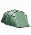 Tent Green Polyester PE Glass Fibre 426x206x154cm 3 Man Camping Tent with Porch