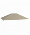 Gazebo Canopy Replacement Roof Cover, Khaki Polyester Fabric, 397L x 297Wcm