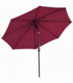 Umbrella Parasol 2.65m Wine red Powder coated aluminium pole 265cm x 265cm