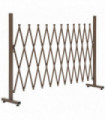 Aluminum Dark Brown 300L x 31D x 103.5H cm Outsunny Movable Fence Panel