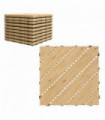 Interlocking Flooring Tiles Yellow Fir Wood Plastic 30L x 30W x 2.5Hcm 9pcs