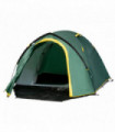 Camping Tent with Vestibule & Mesh Vents, Green/Yellow, 325x183x130cm, Polyester