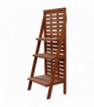 Outdoor Plant Stand 3-Tier Solid Fir Wood Ladder Burnt Orange Tone 60 cm x 40 cm