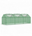 Green PE plastic Mini Greenhouse 180L x 60W x 60H cm for Outdoor Growing