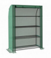 Green Steel Polyethylene 4 Tier Shelves 170H x 120W x 50Dcm Mini Green House